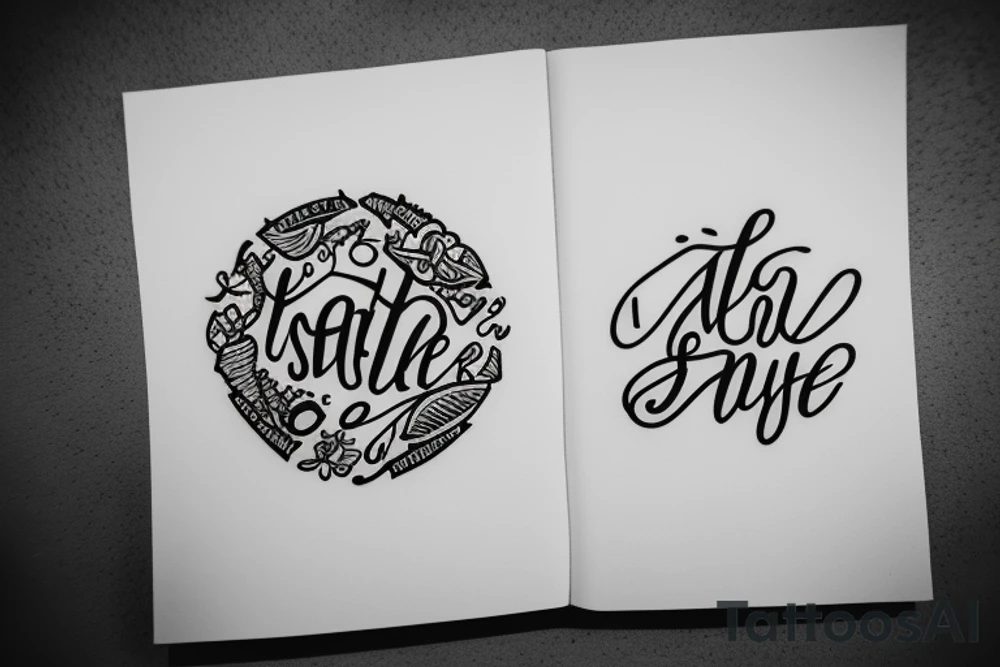 a small tiny tattoo lettering breathe tattoo idea