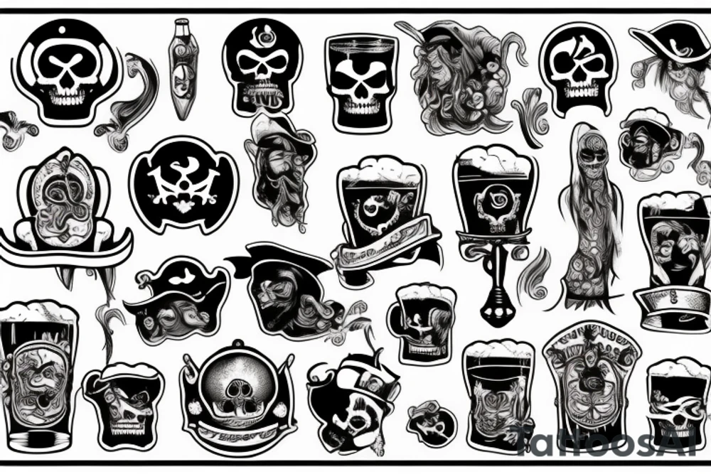 Pirate brews beer tattoo idea