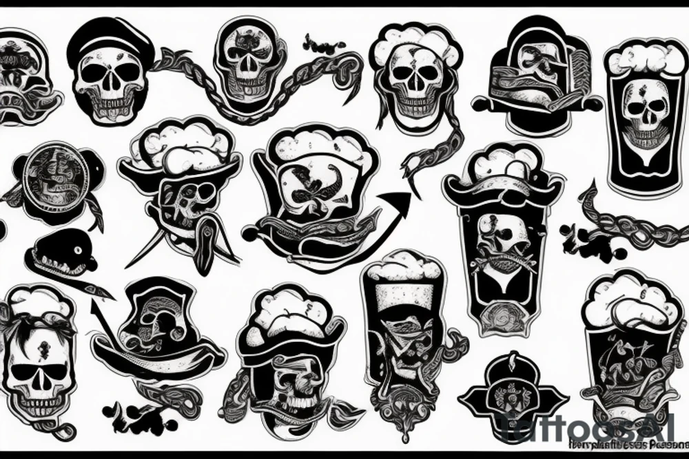 Pirate brews beer tattoo idea