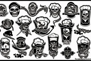 Pirate brews beer tattoo idea