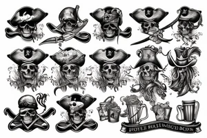 Pirate brews beer tattoo idea