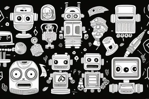 Robot in forest tattoo idea