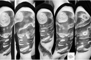 Lighthouse Milky Way galaxy tattoo idea
