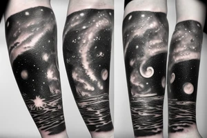 Lighthouse Milky Way galaxy tattoo idea