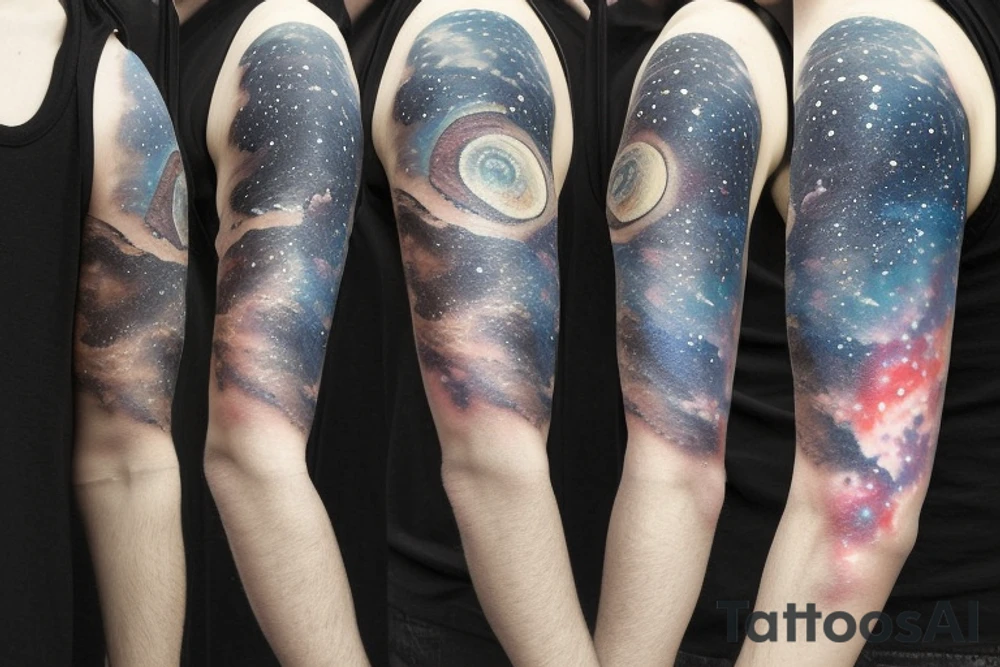 Lighthouse Milky Way galaxy tattoo idea