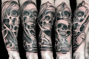 two skeletons tattoo idea
