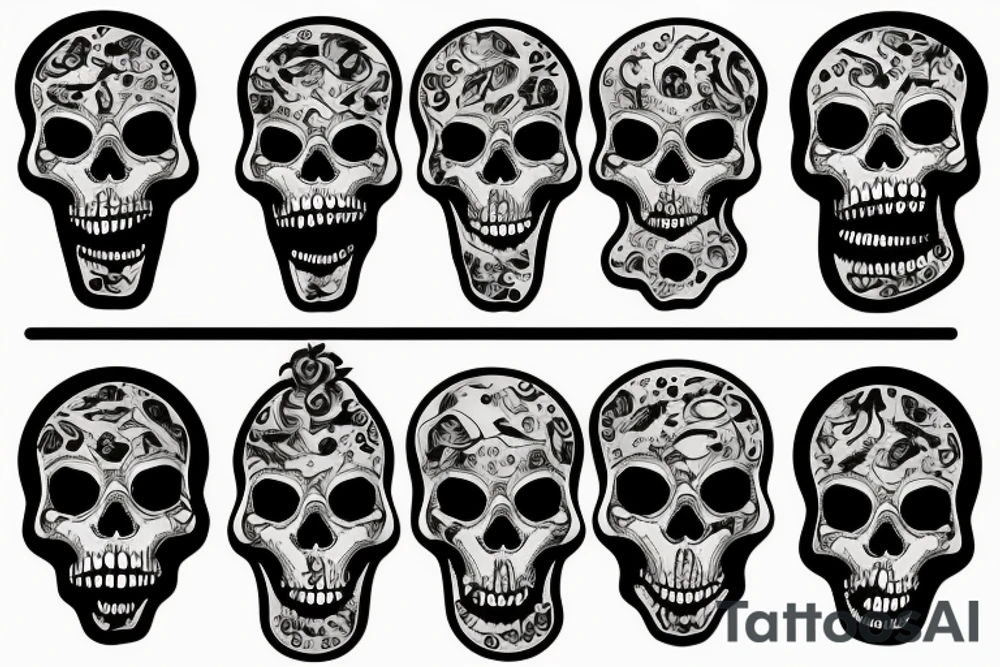 two skeletons tattoo idea