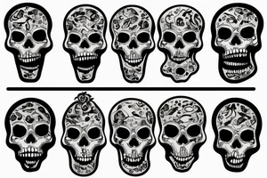 two skeletons tattoo idea