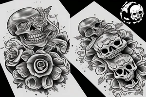 two skeletons tattoo idea