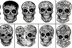two skeletons tattoo idea