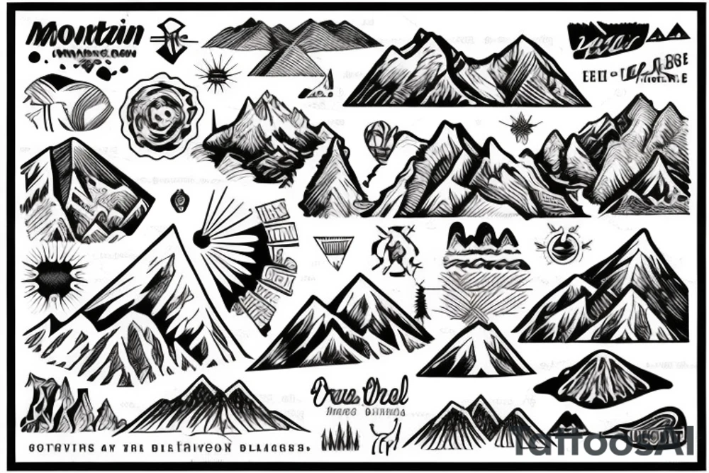 Mountain inside of a cross tattoo idea