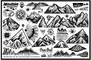 Mountain inside of a cross tattoo idea