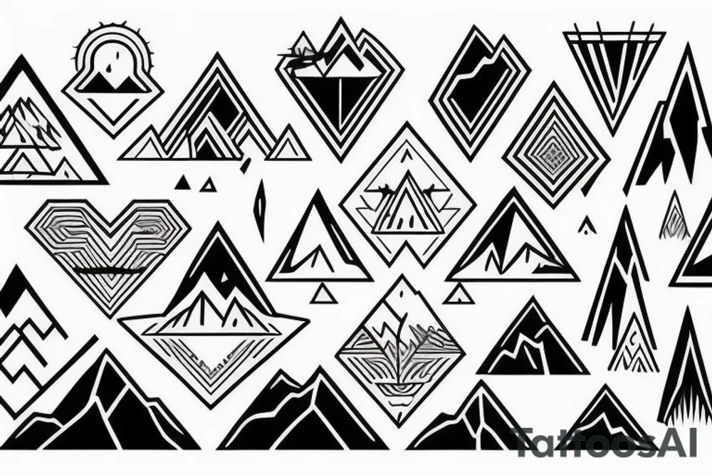 Mountain inside of a cross tattoo idea