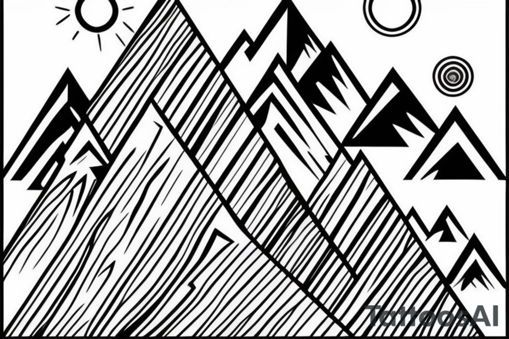 Mountain inside of a cross tattoo idea