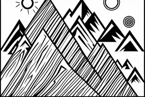 Mountain inside of a cross tattoo idea