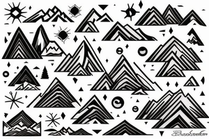 Mountain inside of a cross tattoo idea