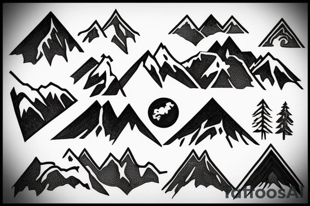 Mountain inside of a cross tattoo idea