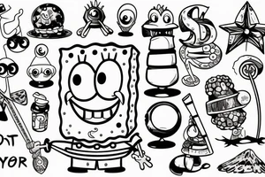 sponge bob tattoo idea