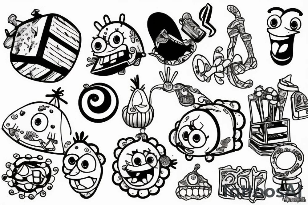 sponge bob tattoo idea