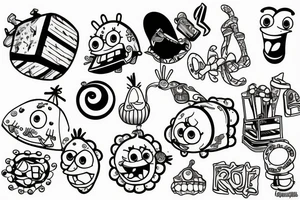 sponge bob tattoo idea