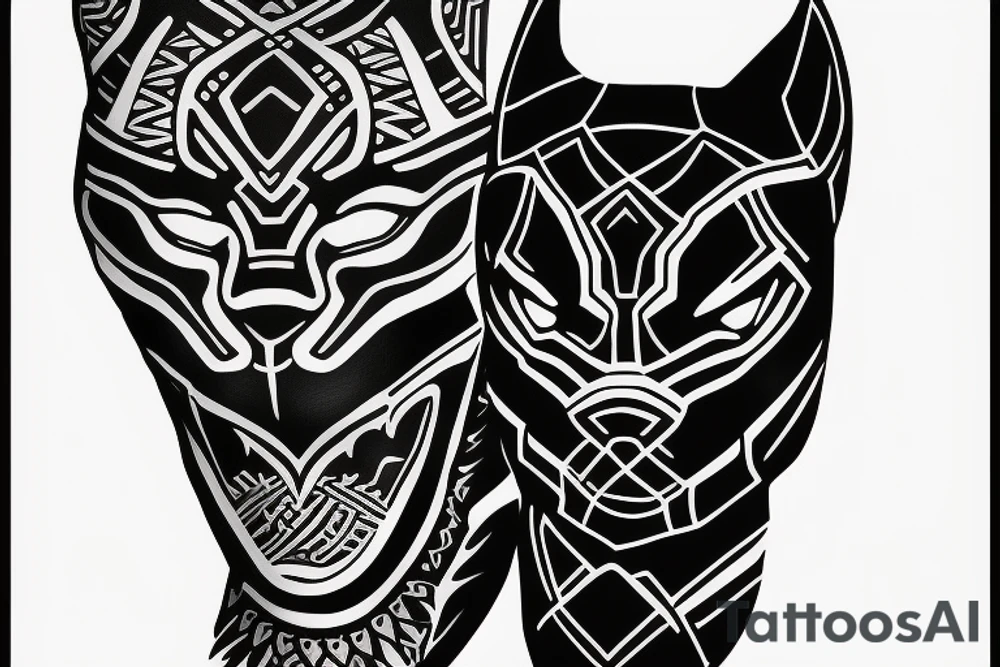 A black panther walking towards the front tattoo idea A black panther walking towards the front tattoo idea