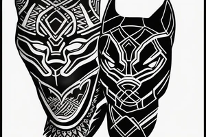 A black panther walking towards the front tattoo idea