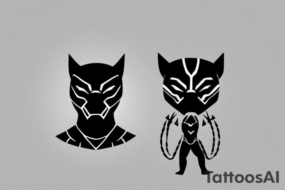 A black panther walking towards the front tattoo idea A black panther walking towards the front tattoo idea