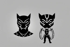 A black panther walking towards the front tattoo idea