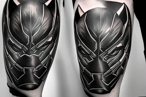 A black panther walking towards the front, full body tattoo idea
