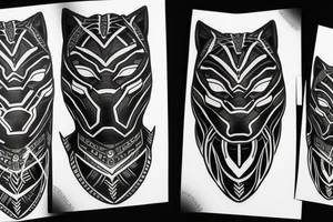 A black panther walking towards the front, full body tattoo idea