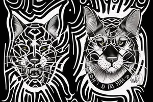 I want 3 black panthers, walking side by side
One of them is caring a shepherd's crook tattoo idea