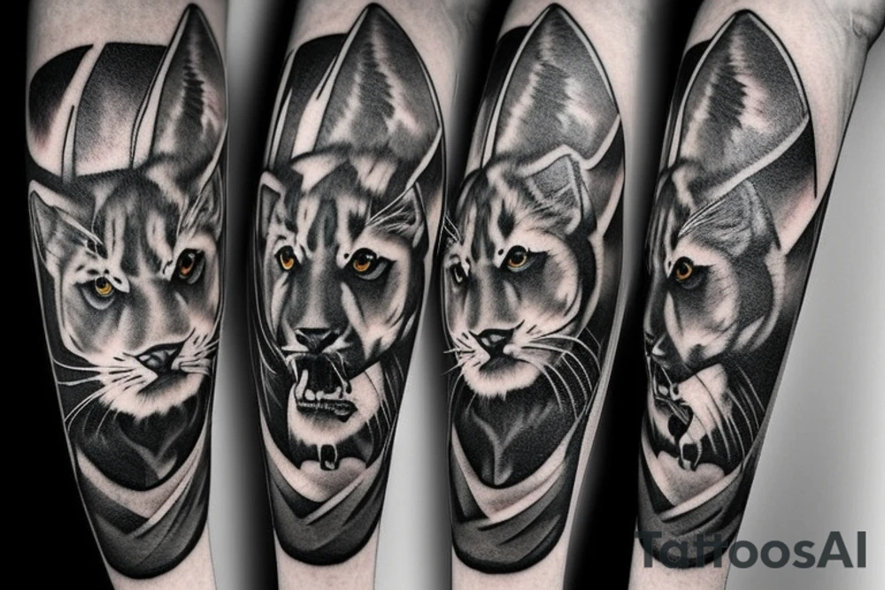 I want 3 black panthers (designed realistic like the animal), walking side by side.
The one in the middle is caring a shepherd's crook. tattoo idea