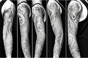 Unique Full arm sleeve tattoo idea