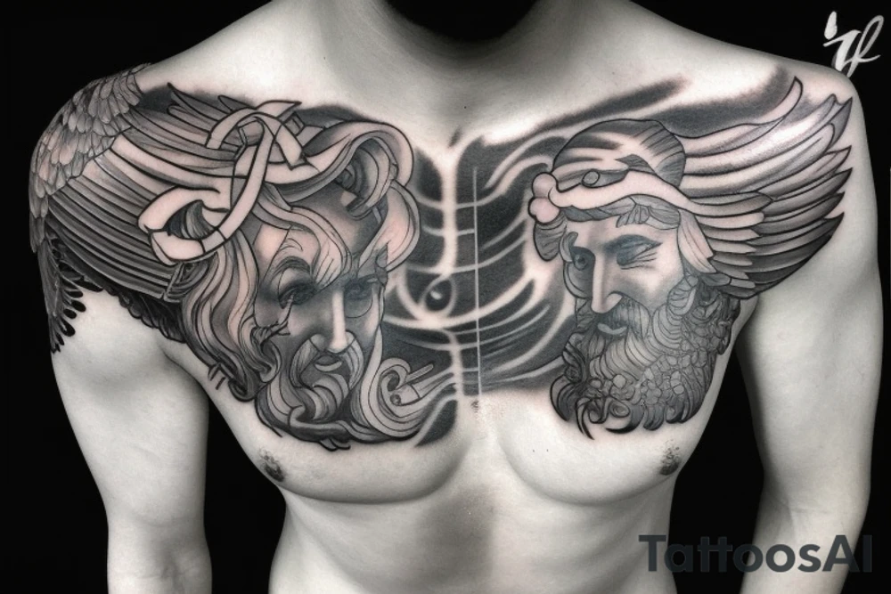 Unique Zeus god of the sky tattoo tattoo idea