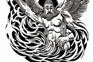 Unique Zeus god of the sky tattoo tattoo idea