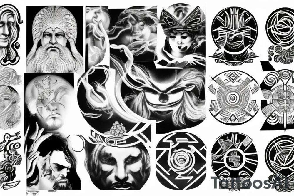 Unique Zeus god of the sky tattoo tattoo idea
