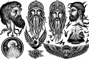 Unique Zeus god of the sky tattoo tattoo idea