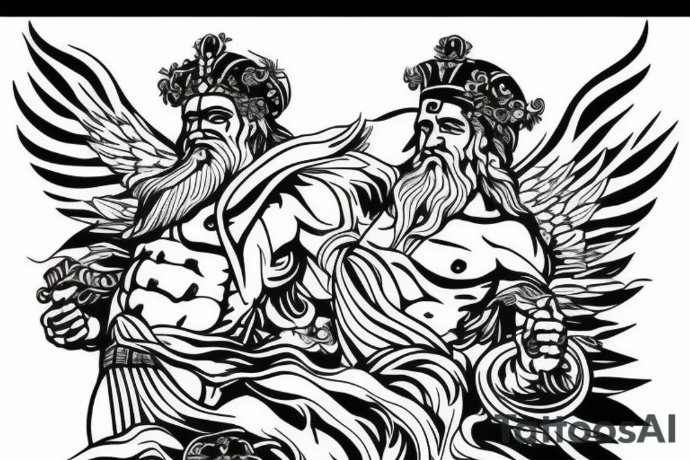 Unique Zeus god of the sky tattoo tattoo idea