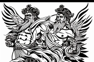 Unique Zeus god of the sky tattoo tattoo idea