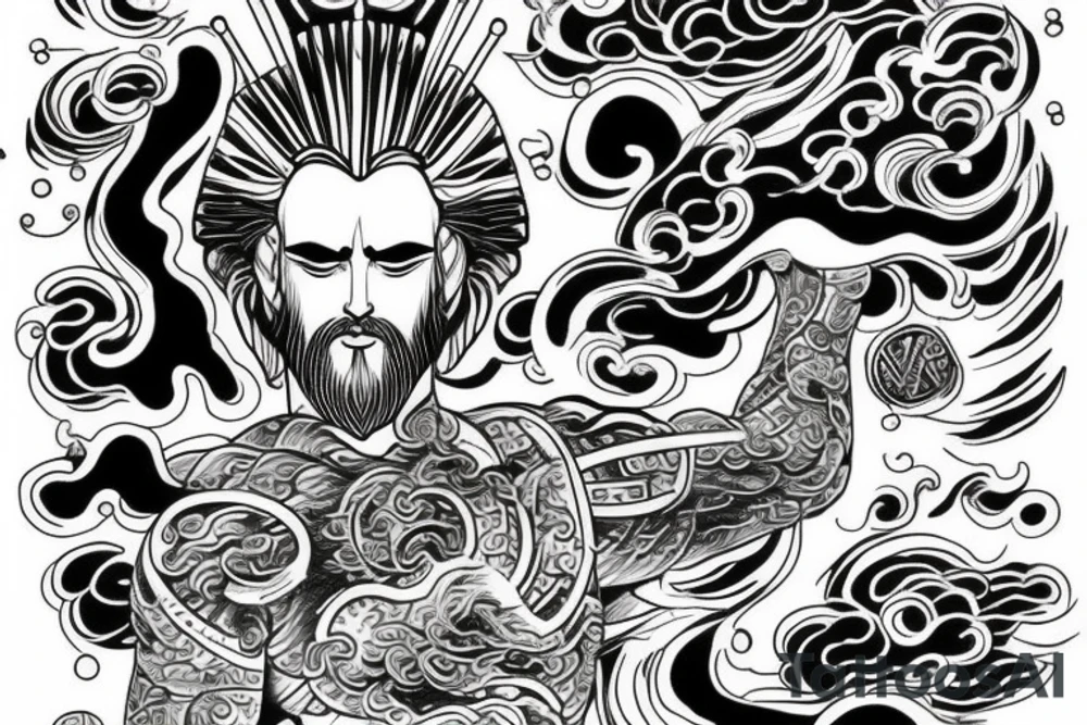 Unique Zeus god of the sky tattoo tattoo idea