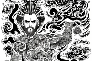Unique Zeus god of the sky tattoo tattoo idea