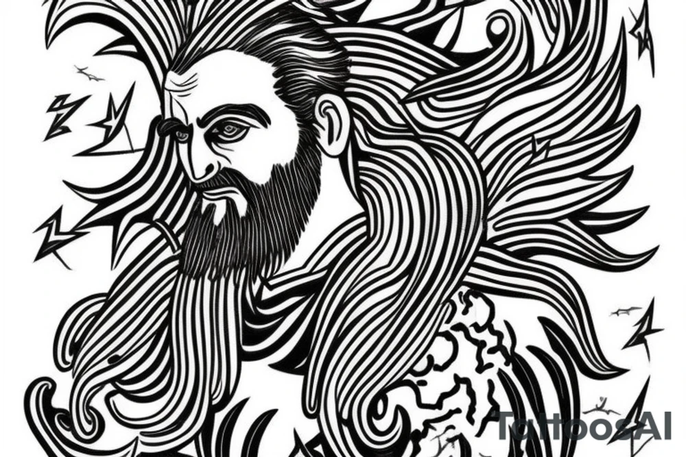 Unique Zeus god of the sky tattoo tattoo idea