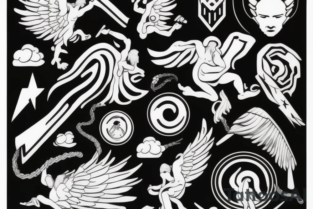 Unique Zeus god of the sky tattoo tattoo idea