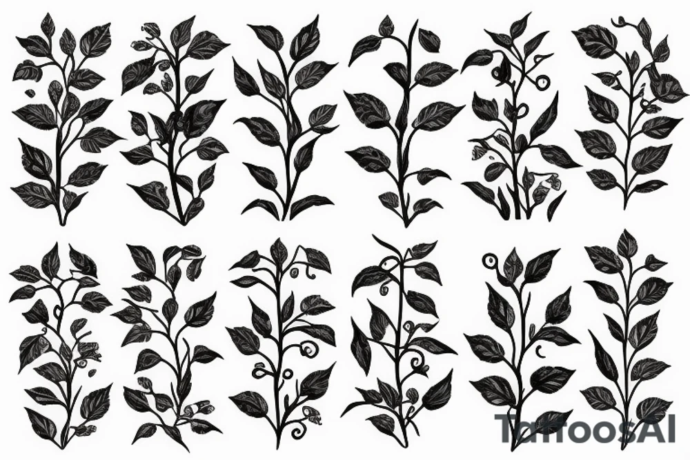 ivy root covers sun tattoo idea