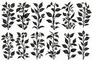 ivy root covers sun tattoo idea