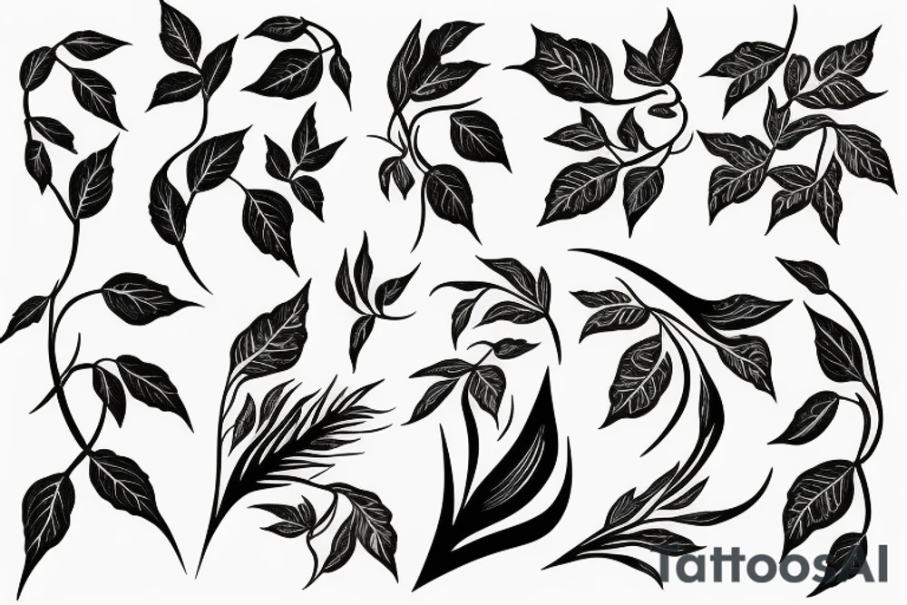 ivy root and sun tattoo idea