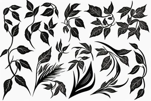 ivy root and sun tattoo idea