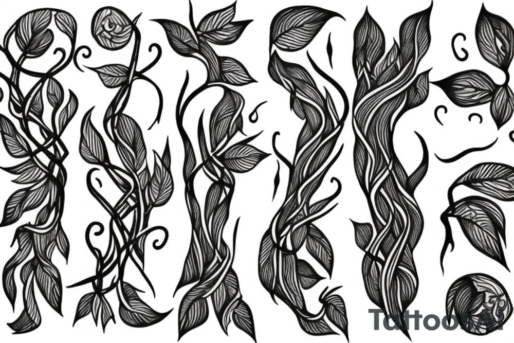 ivy root and sun tattoo idea