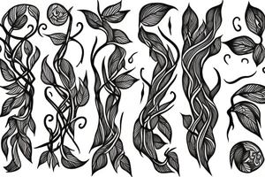 ivy root and sun tattoo idea