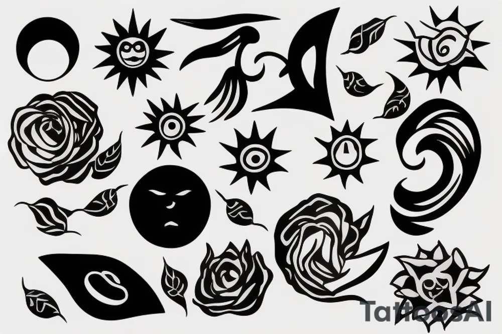 sun minimal tattoo idea